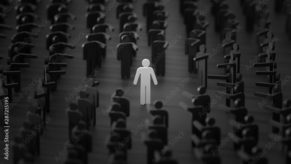 Obraz premium Feeling different, original 3d rendering illustration