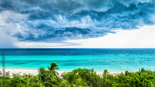 Storm clouds over the sea