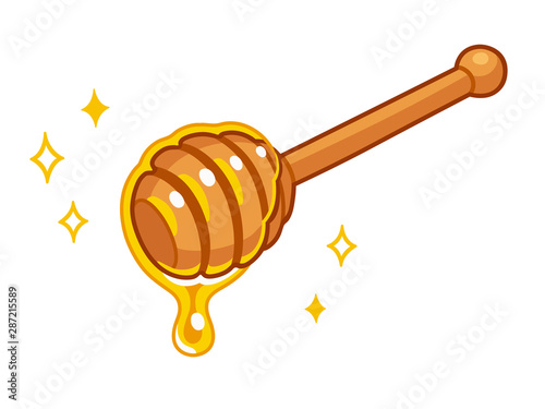 Cartoon honey dipper