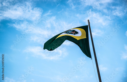 A beautiful view of brazil state flag (bandeira do ceara)