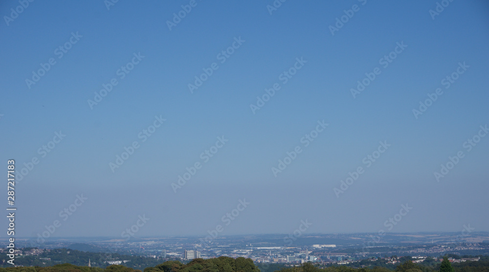 View of Sheffield City from Peak District