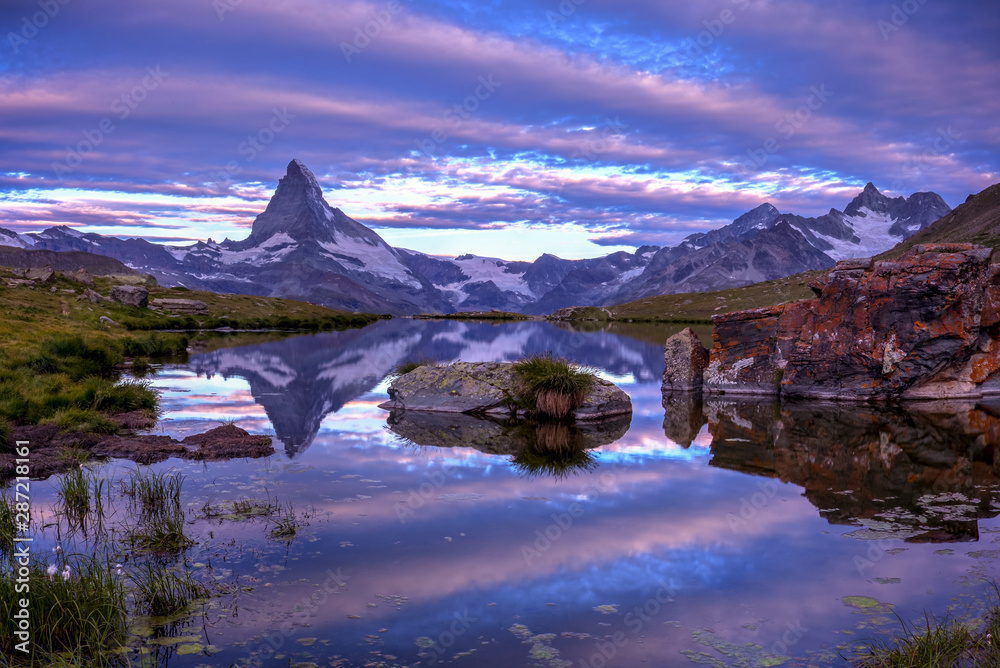 Matterhorn and his reflection, Switzerland
