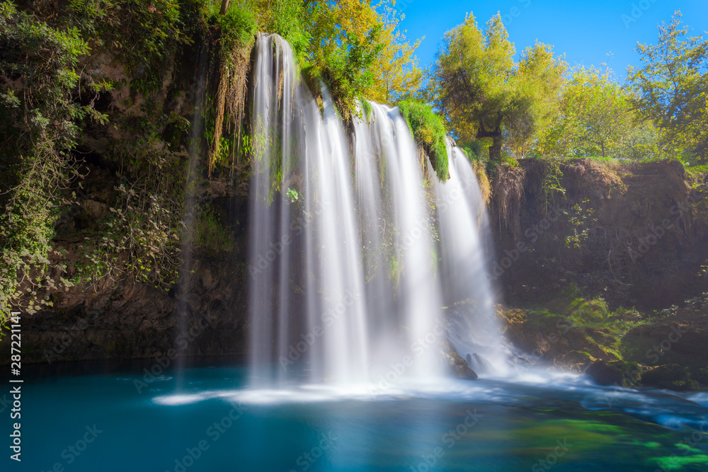 Naklejka premium Duden waterfall park in Antalya