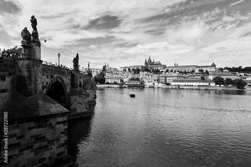Charles Bridge in Prague. view from the bridge