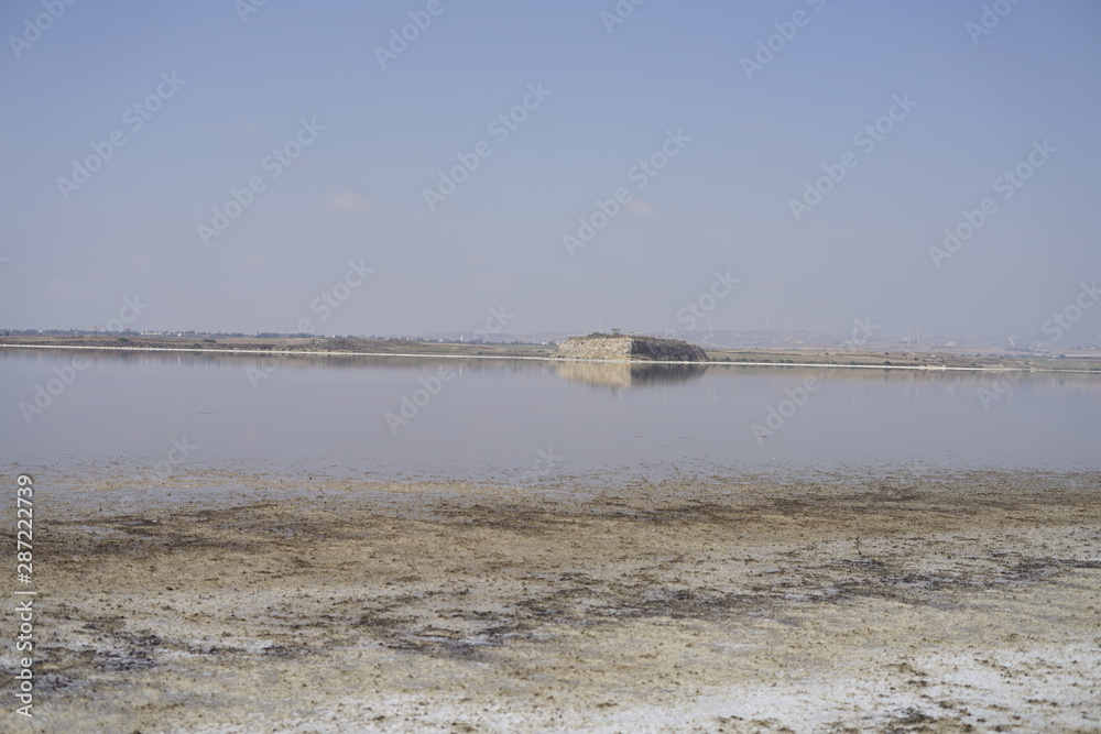 Salt lake in Larnaca Cypern  abstract background abstract background with copy space for text or image