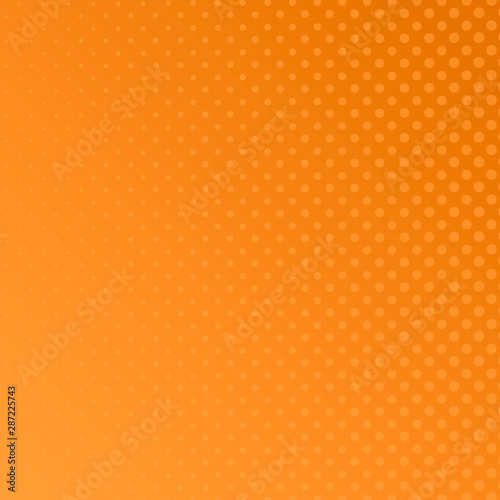 Abstract gradient orange dots background. Vector illustration in comic style