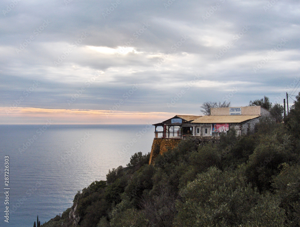 House on the coast of Corfu, Greece