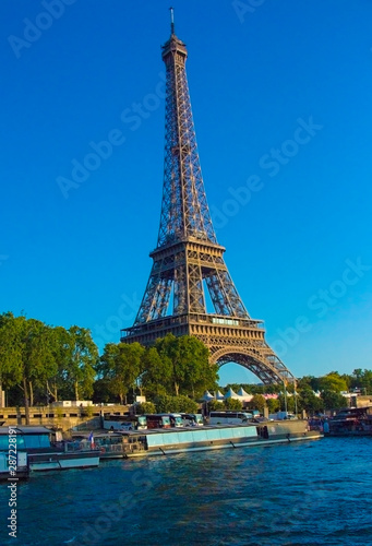 Beautiful Eiffel tower Paris landmark 