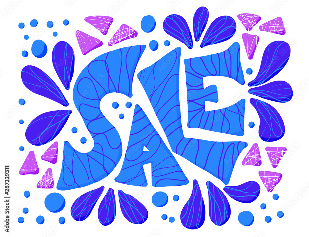 Naklejka premium Sale stylized text. Vector creative word isolated.