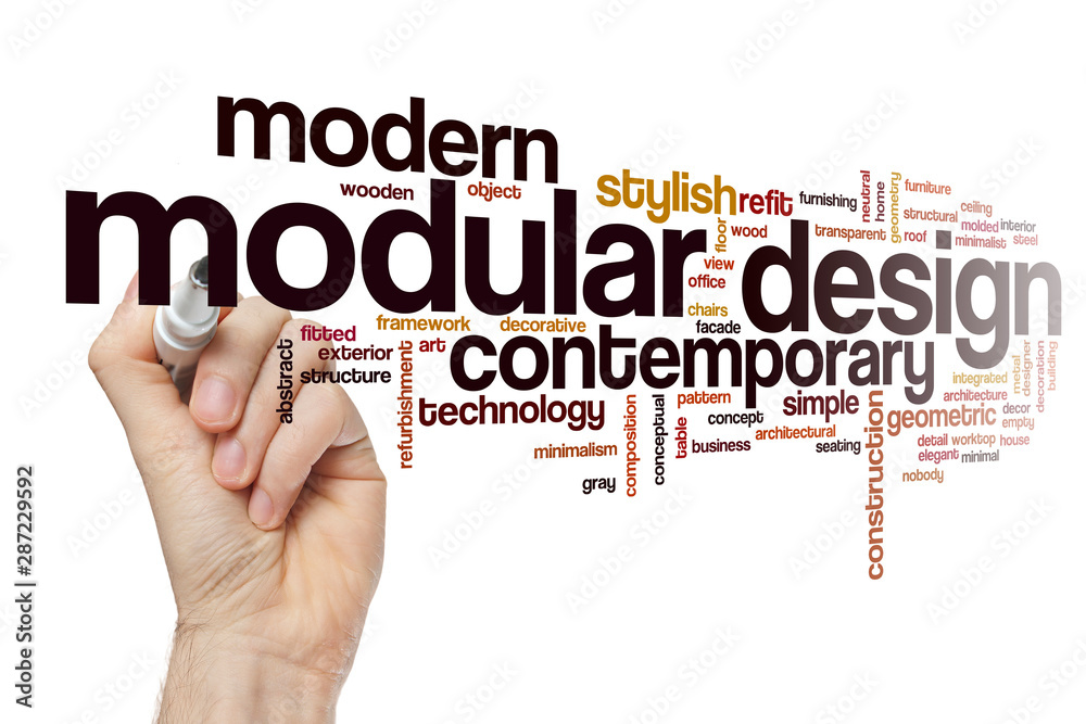 Modular design word cloud Modular design word cloud
