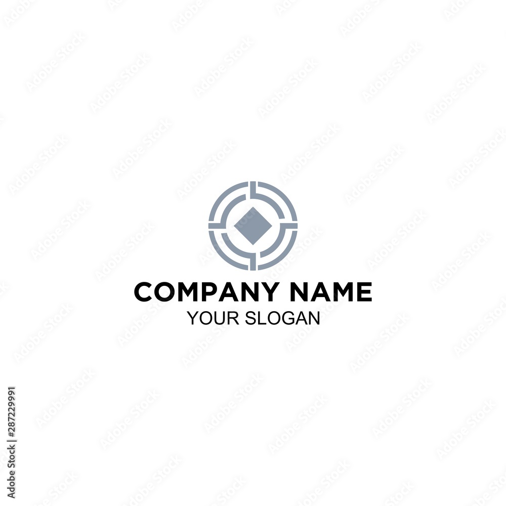 Circle Target Logo Design Vector