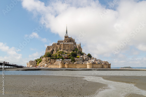 Mont Saint Michel, abbey, an UNESCO world heritage site in France. Normandy, Northern France, Europe. 