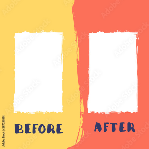 Before and After screen. Banner with empty space.