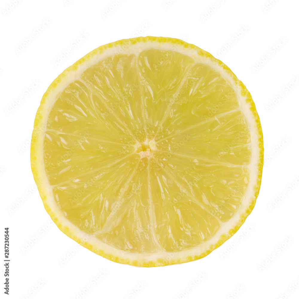 half of yellow lime isolated on white background half of yellow lime isolated on white background