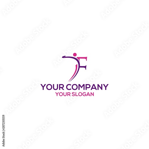 F Gym and Wellness Logo Design vector
