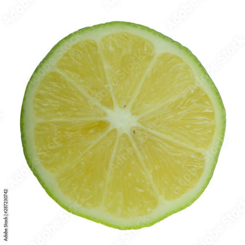 half lime isolated on white background