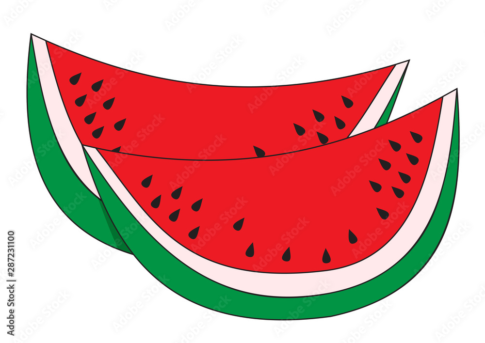 Two slices of watermelon Two slices of watermelon
