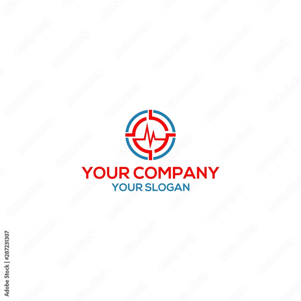Monitoring Health Logo Design Vector Monitoring Health Logo Design Vector