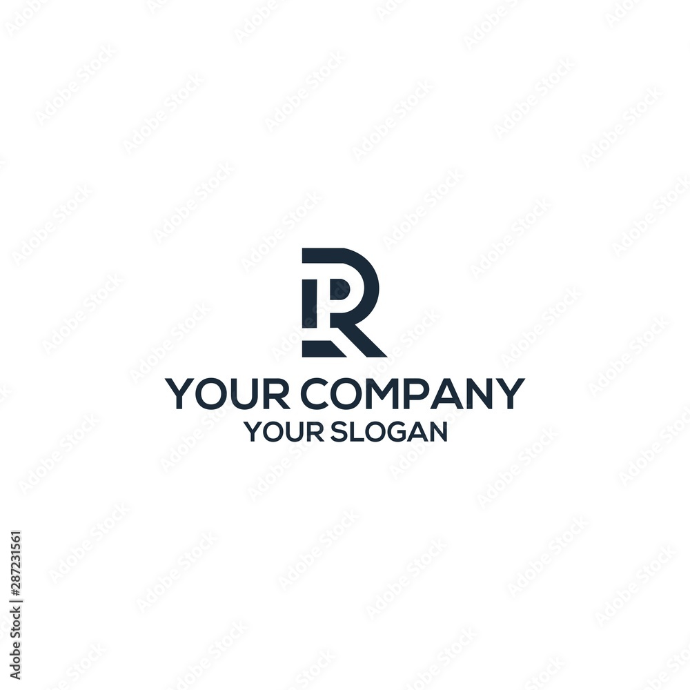R and P logo design vector R and P logo design vector