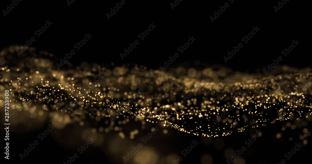 Black glitter background with multicoloured splashes. Stock Photo