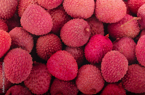 pink fresh lychee beautiful background