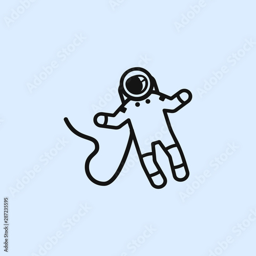 astronaut on space icon. elements of space icon. signs, symbols collection, simple icon for websites, web design, mobile app