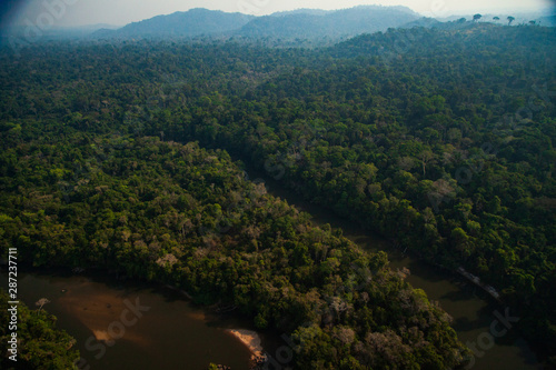 Curuaés River flows through the Menkragnoti Indigenous Land in amazon Rainforest - Pará, Brazil