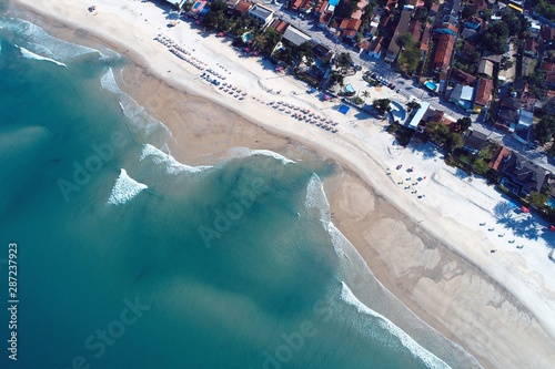 Aerial view of Maresias and Pauba Beaches  Sao Sebastiao  North Coast of Sao Paulo  Brazil. Vacation Travel. Travel destination. Tropical scenery. Great landscape