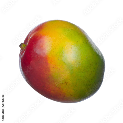 red yellow mango isolated on white background
