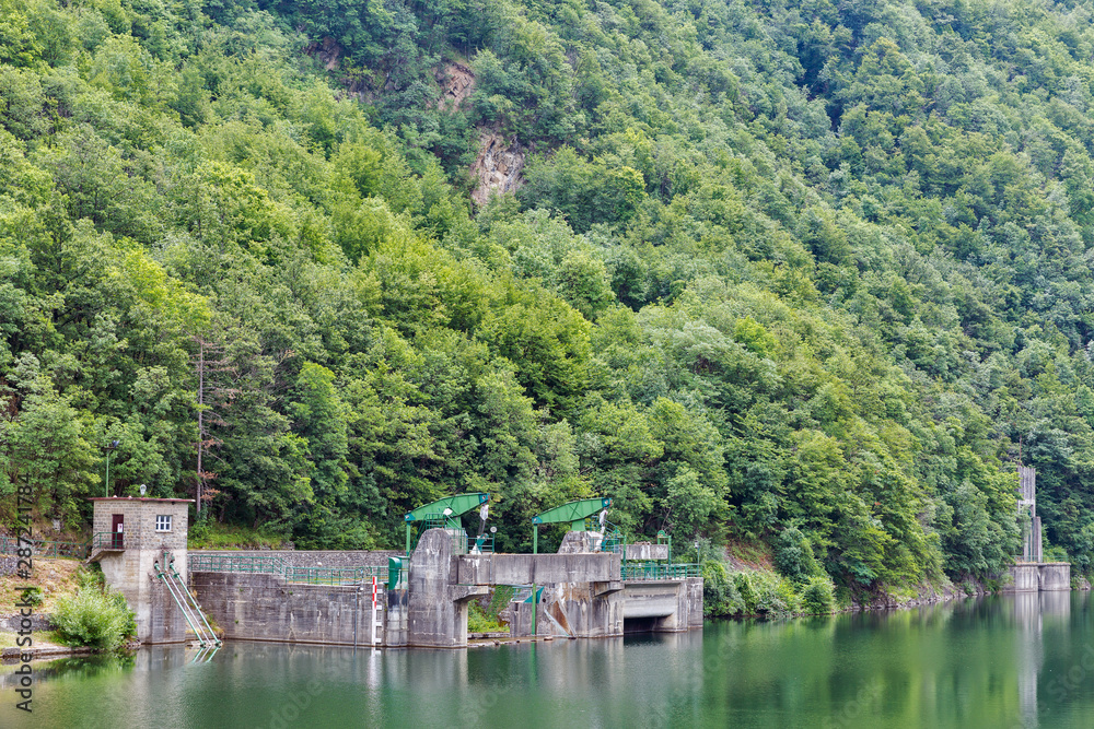 Pavana dam lake in Tuscany, Italy. Pavana dam lake in Tuscany, Italy.