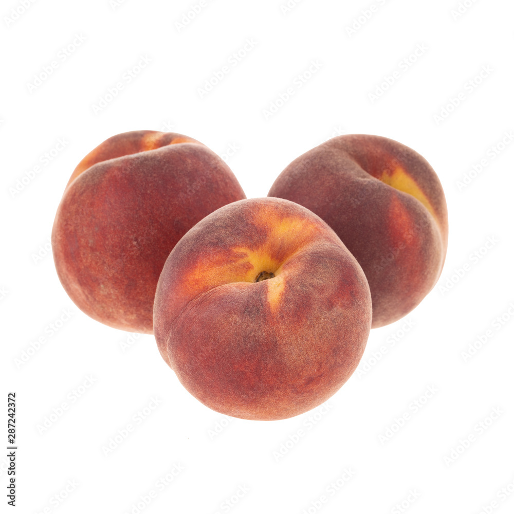 heap fresh peach isolated on white background heap fresh peach isolated on white background
