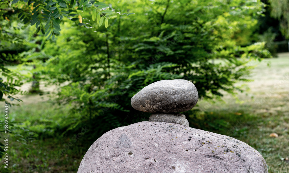 The stone lies on the stone, keeping balance