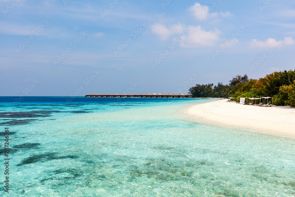 Beautiful tropical beach at Maldives