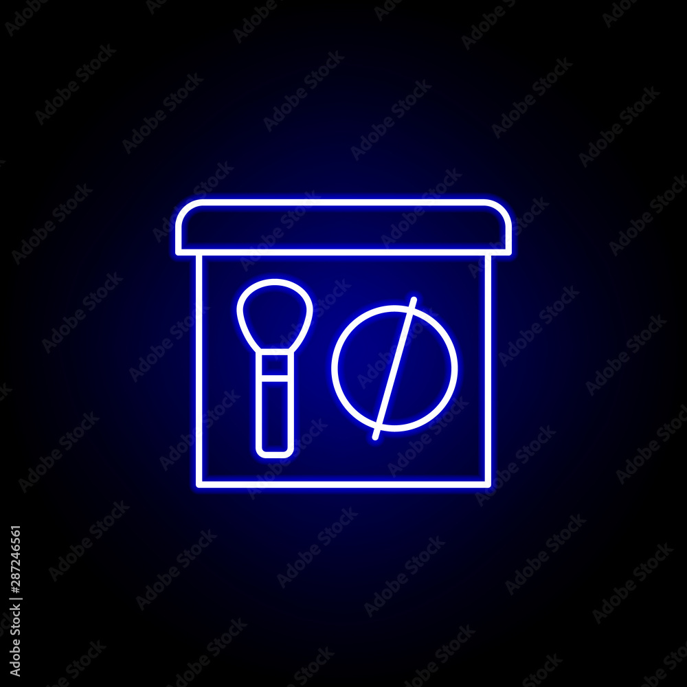 blush line neon icon. Elements of Beauty and Cosmetics illustration icon. Signs and symbols can be used for web, logo, mobile app, UI, UX blush line neon icon. Elements of Beauty and Cosmetics illustration icon. Signs and symbols can be used for web, logo, mobile app, UI, UX