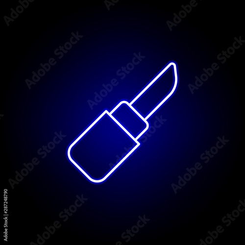 lipstick line neon icon. Elements of Beauty and Cosmetics illustration icon. Signs and symbols can be used for web, logo, mobile app, UI, UX