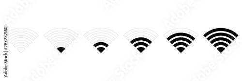 set of wireless intensity sign for web and design