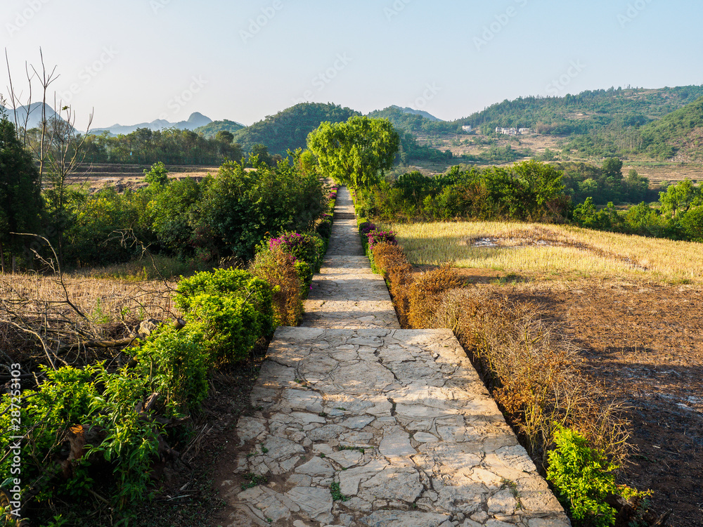 Mountain landscape near the City of Luoping (Yunnan Province - China). Mountain landscape near the City of Luoping (Yunnan Province - China).