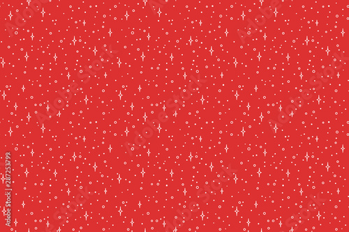 Christmas pattern with abstract snowflakes