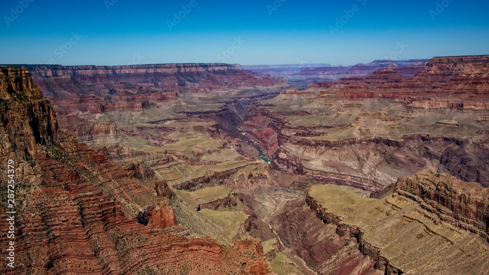 View down the Grand Canyon from the South Rim at Lipan Point