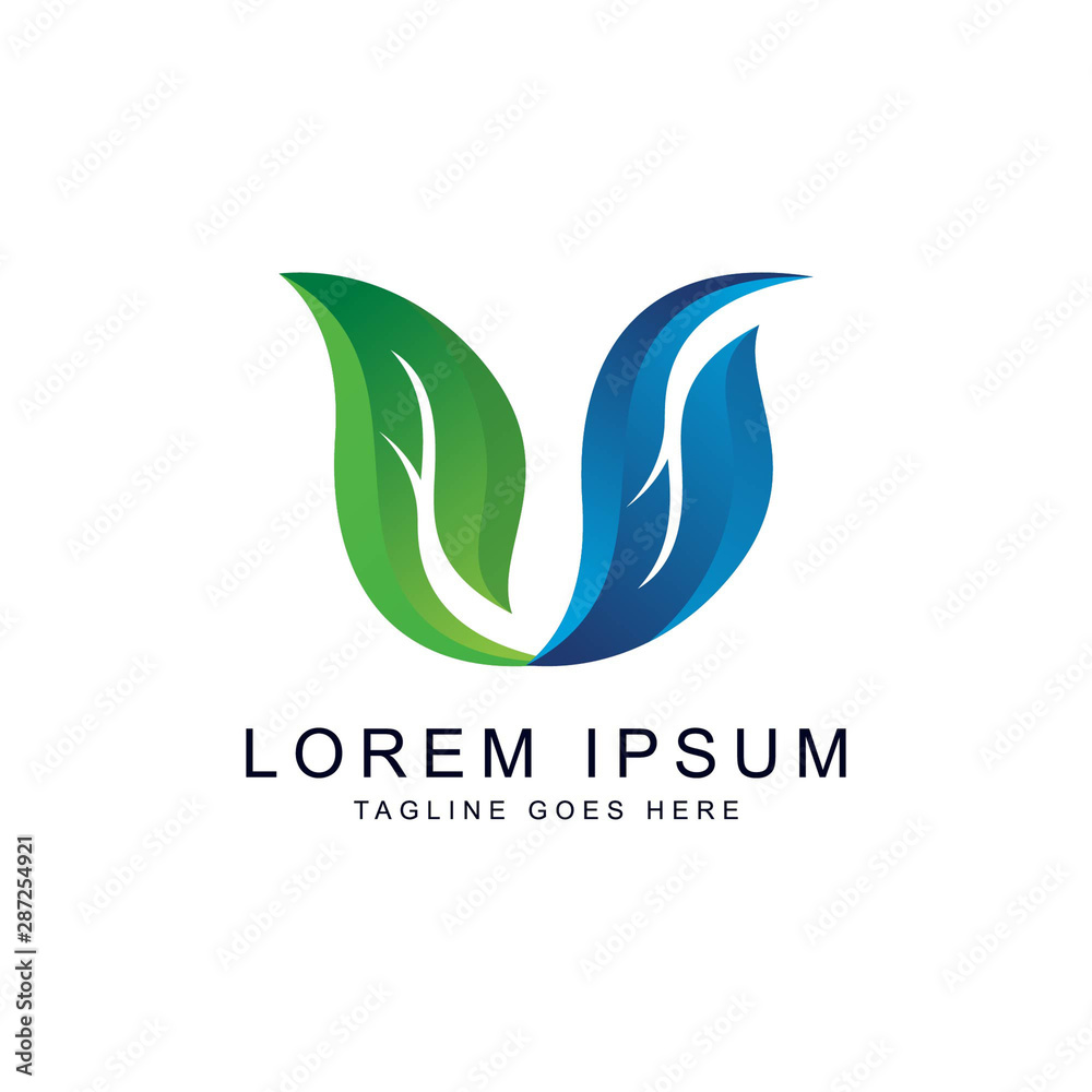 leaf colorful logo template leaf colorful logo template