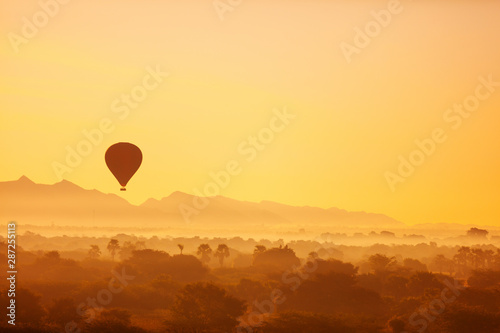 Hot air balloon fly over Bagan