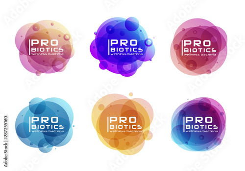 Probiotics bacteria logo