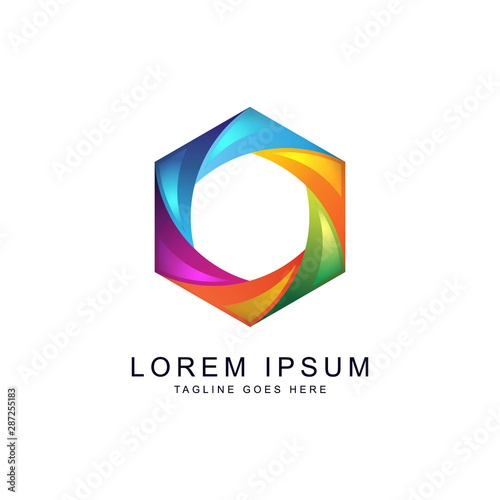 Free Download abstract with colorful logo template - GFXLoad