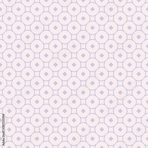 Subtle vector geometric floral seamless pattern. Lilac and light pink color