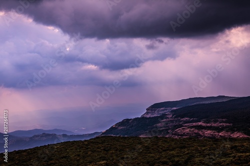 Beauty of clouds and nature in the western ghats in India.