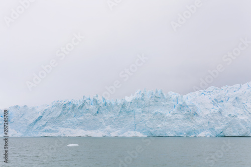 Ice face of Perito Moreno Glacier in Parque Nacional Los Glaciares, Patagonia, Argentina