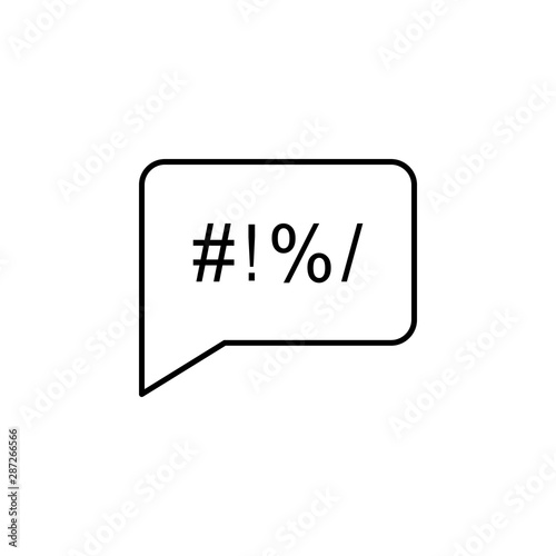 Profanity, chat, addiction icon. Element of addictions icon