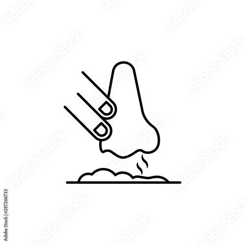 Smell cocaine, addiction icon. Element of addictions icon