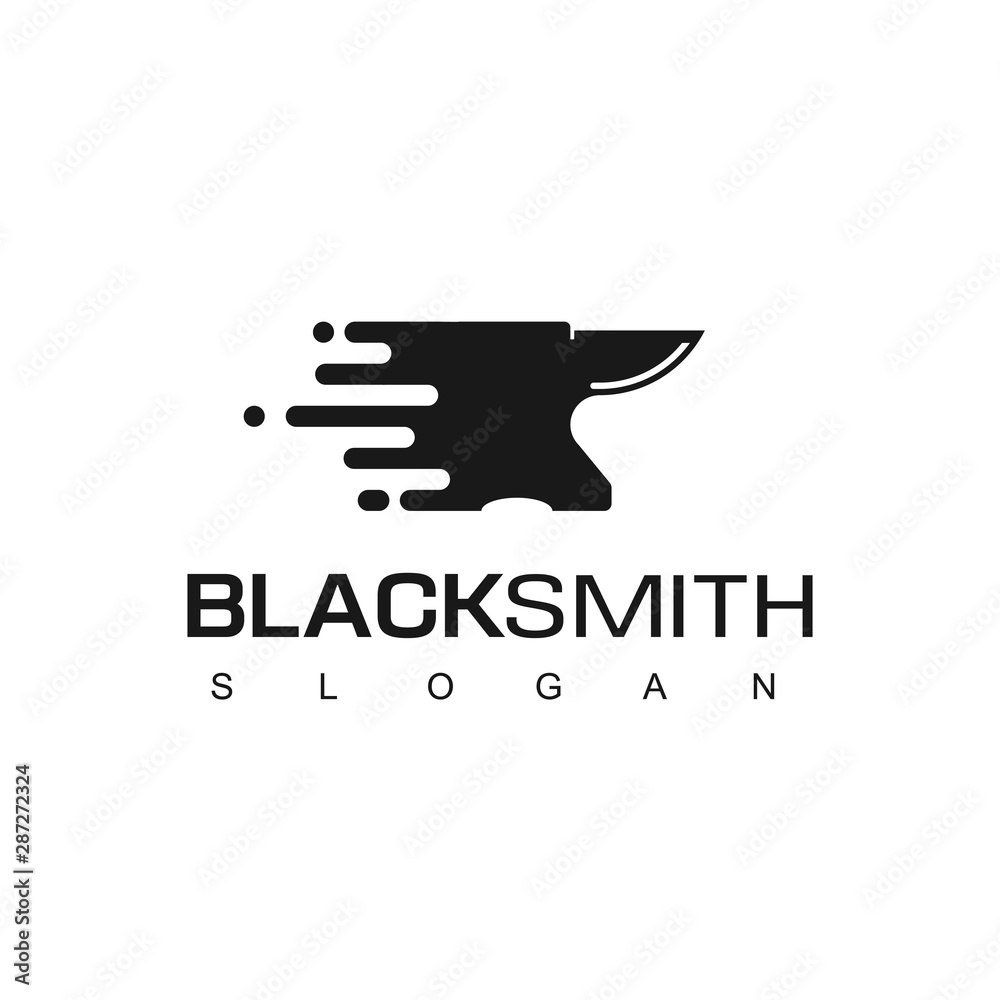 Fast Blacksmith Logo Design Template Fast Blacksmith Logo Design Template