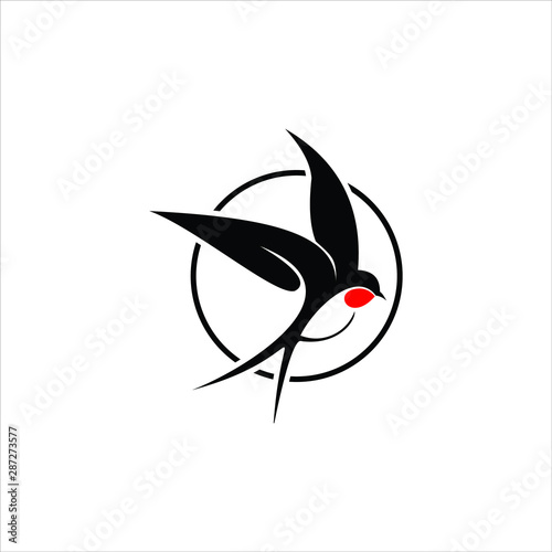 swallow brand animal logo simple modern element